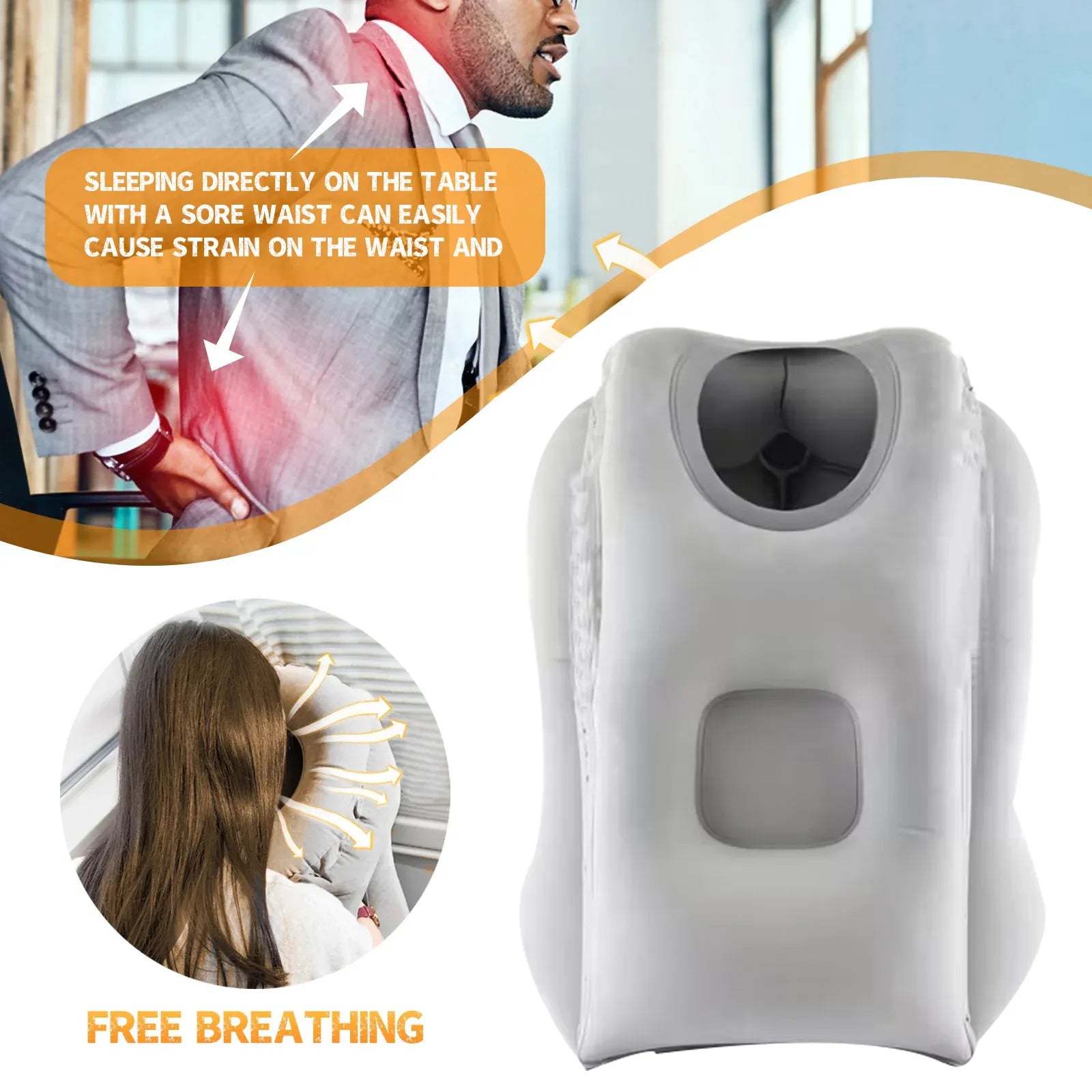 Inflatable Sleeping Travel Pillow